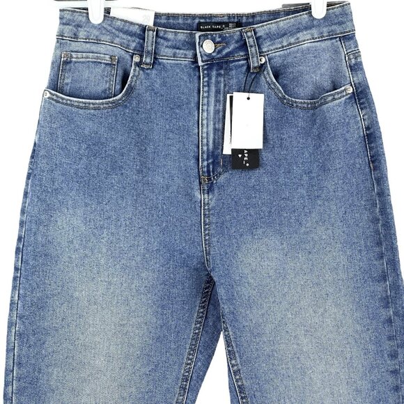 Black Tape Women Blue Denim Jeans Size 29 Kim High Rise Straight Leg Stretch NWT - Picture 3 of 11